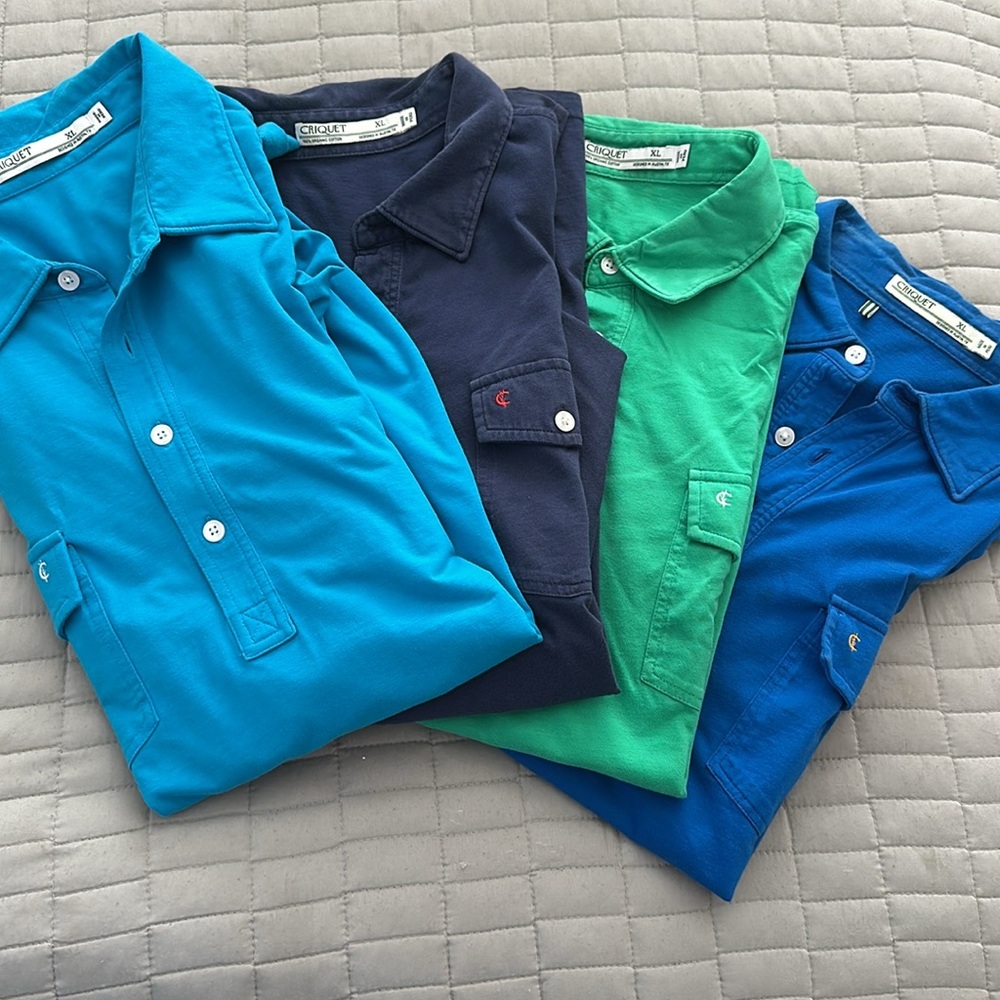 Lot of 4 XL Criquet polos